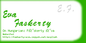 eva faskerty business card